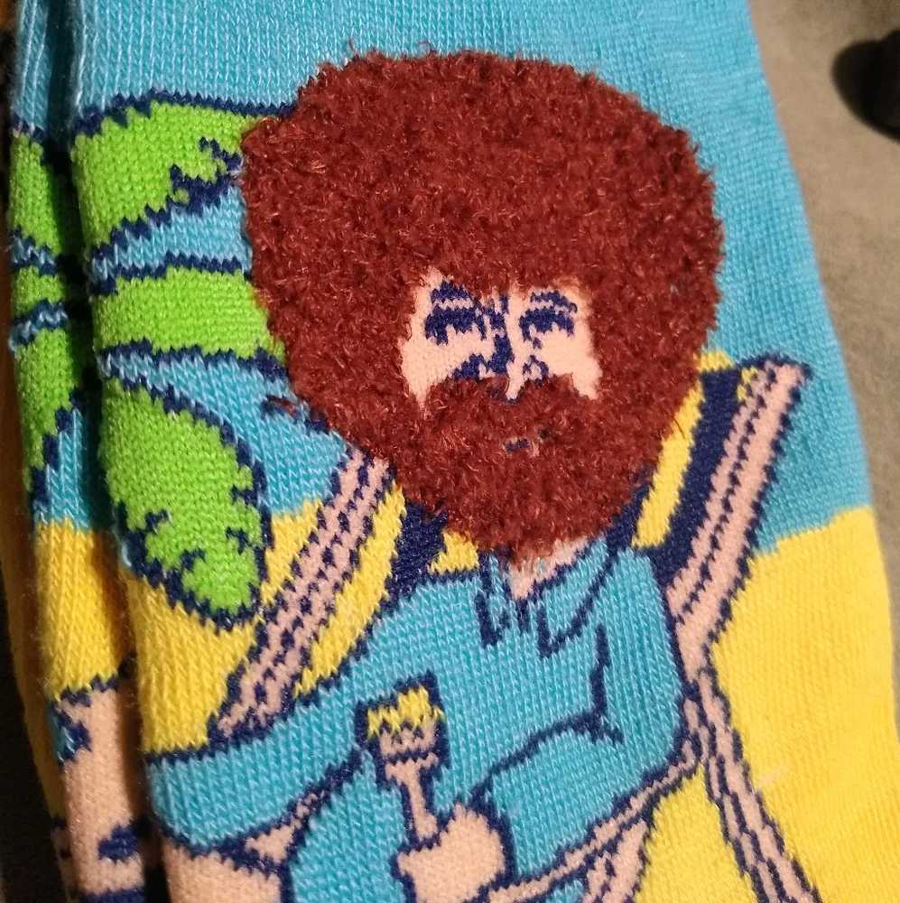 Bob Ross Novelty Socks 2 Pair Bundle